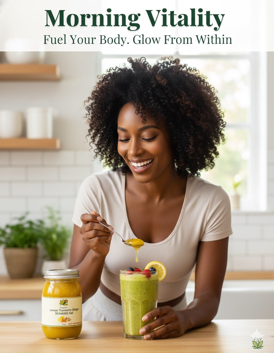 Organic Lemon Turmeric Ginger Seamoss Gel