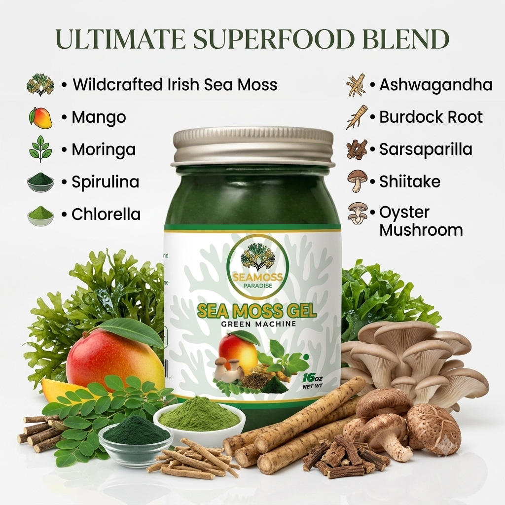 Organic Superfood Green Machine Seamoss Gel