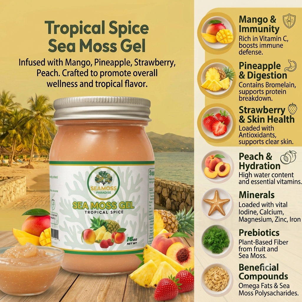 Tropical Spice Seamoss Mineral-Rich Wellness Blend
