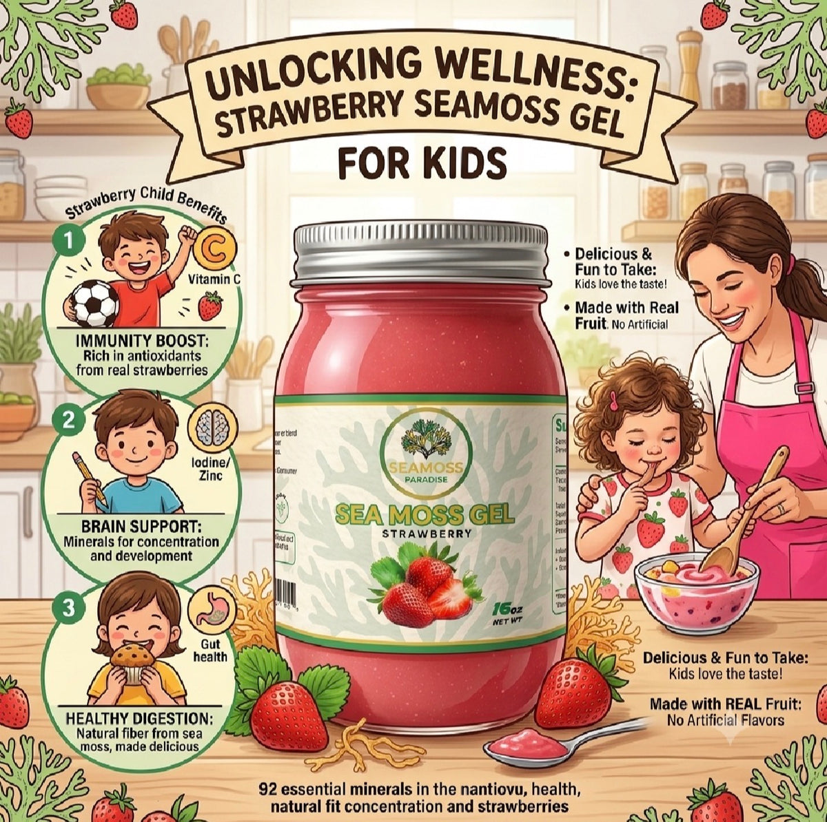 Organic Strawberry Seamoss Gel