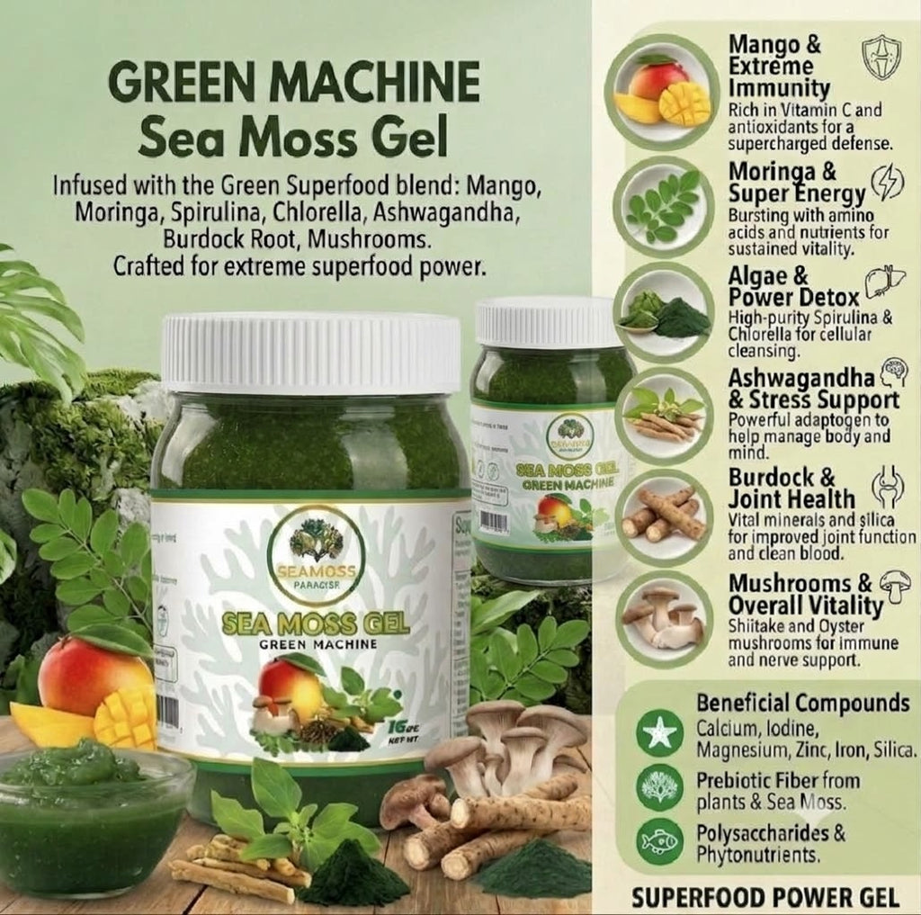 Organic Superfood Green Machine Seamoss Gel