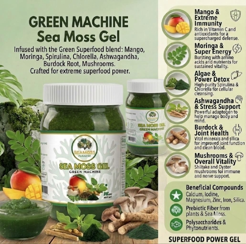 Organic Superfood Green Machine Seamoss Gel