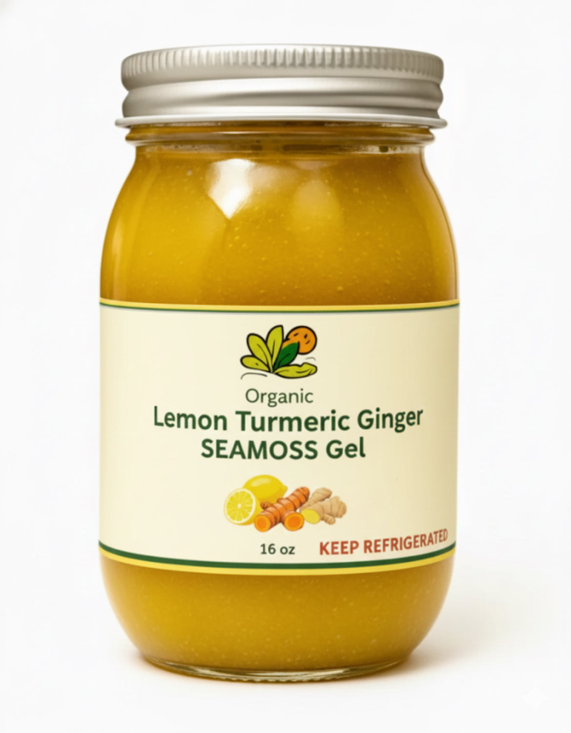 Organic Lemon Turmeric Ginger Seamoss Gel