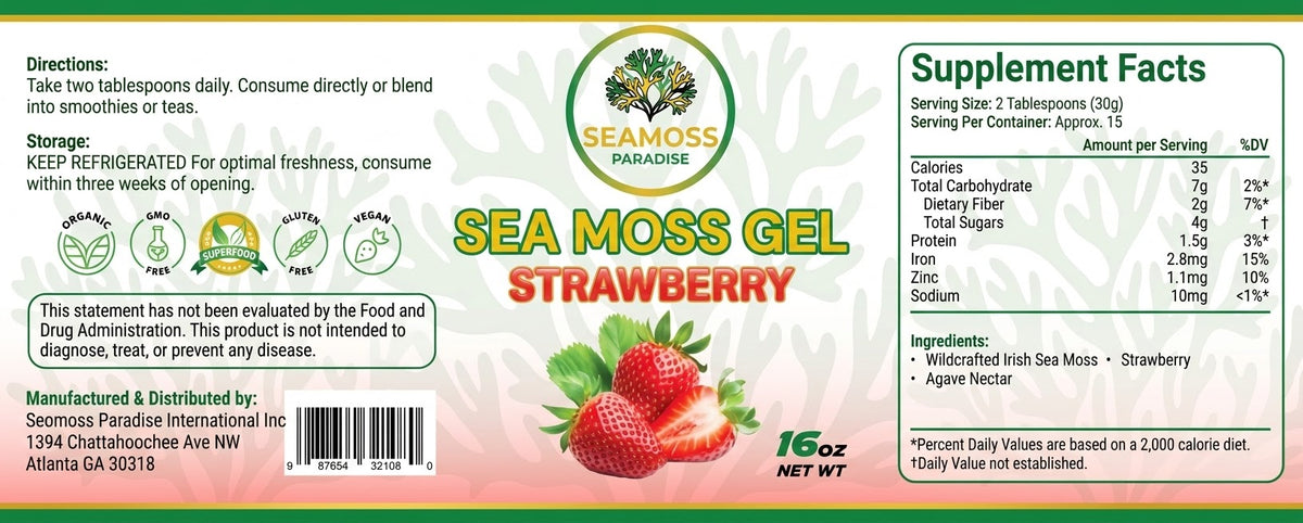 Organic Strawberry Seamoss Gel