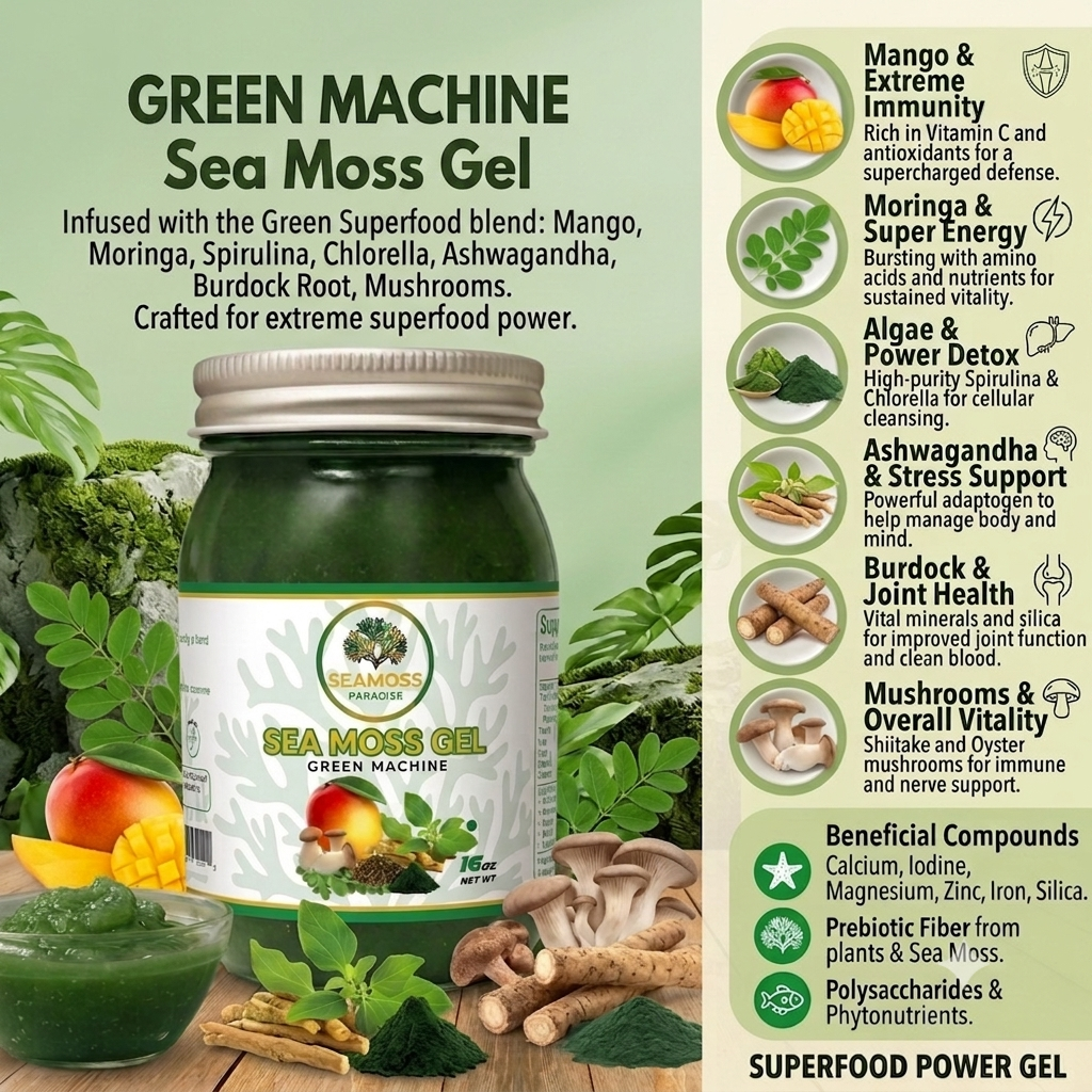 Organic Superfood Green Machine Seamoss Gel