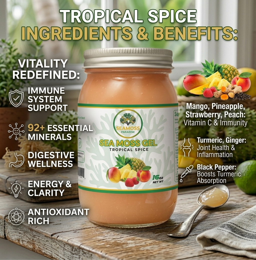Tropical Spice Seamoss Mineral-Rich Wellness Blend