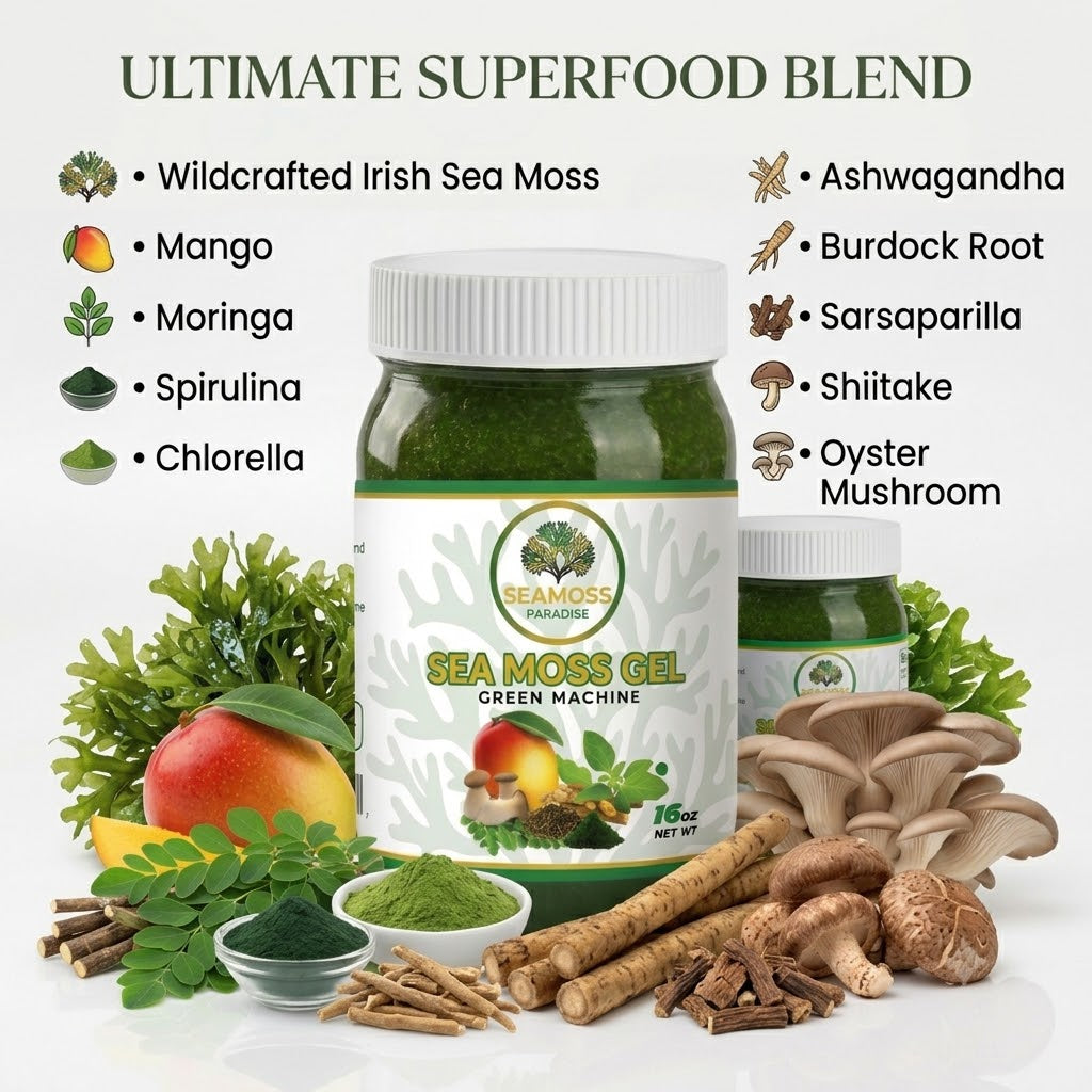 Organic Superfood Green Machine Seamoss Gel