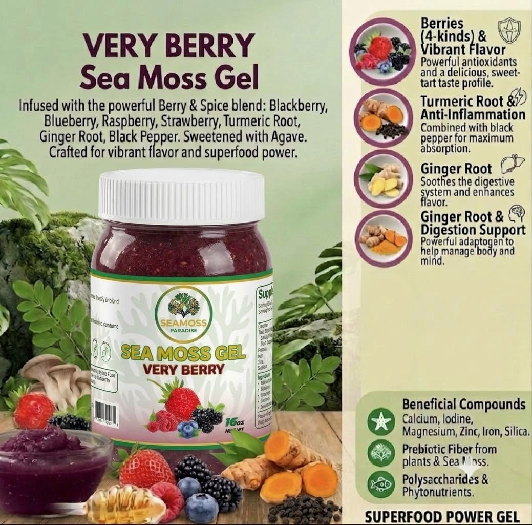 Organic Very Berry Seamoss Gel