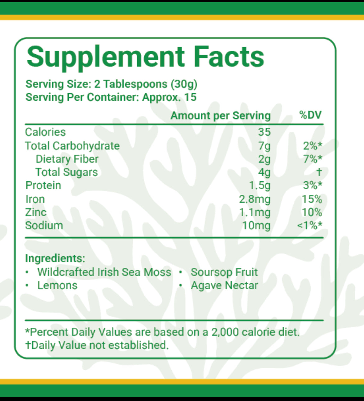 Soursop Fruit Seamoss Gel Tropical Wellness Blend