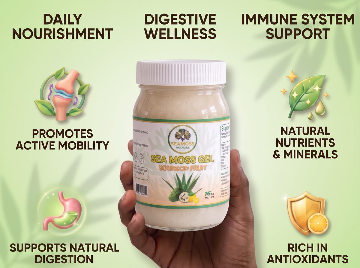 Soursop Fruit Seamoss Gel Tropical Wellness Blend