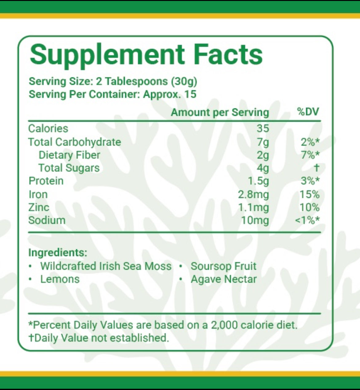 Soursop Fruit Seamoss Gel Tropical Wellness Blend