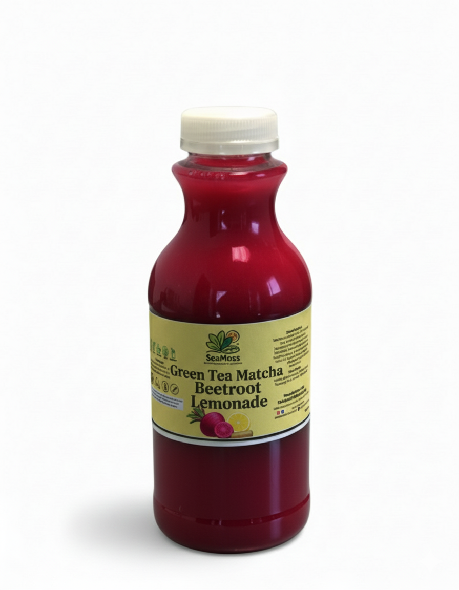 Seamoss Green Tea Matcha Beetroot Lemonade