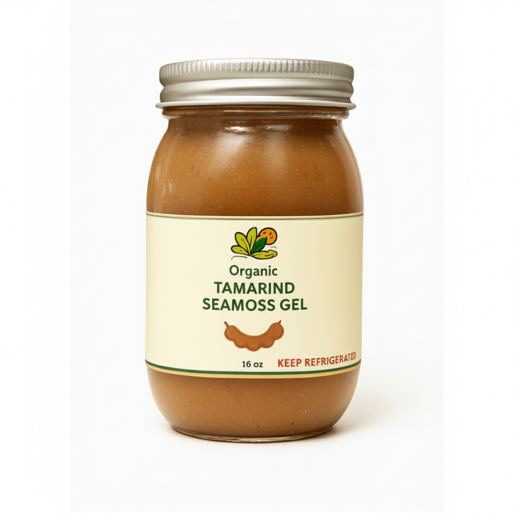 Organic Tamarind Seamoss Gel offers tangy flavor and mineral-rich nourishment to support digestion, energy, and overall wellness.