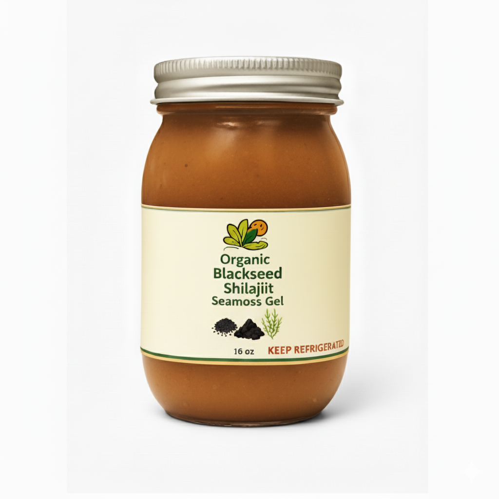 Organic Blackseed, Shilajit Seamoss Gel