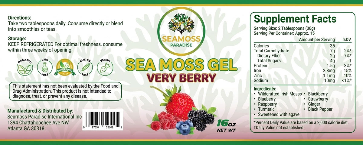 Organic Elderberry Seamoss Gel