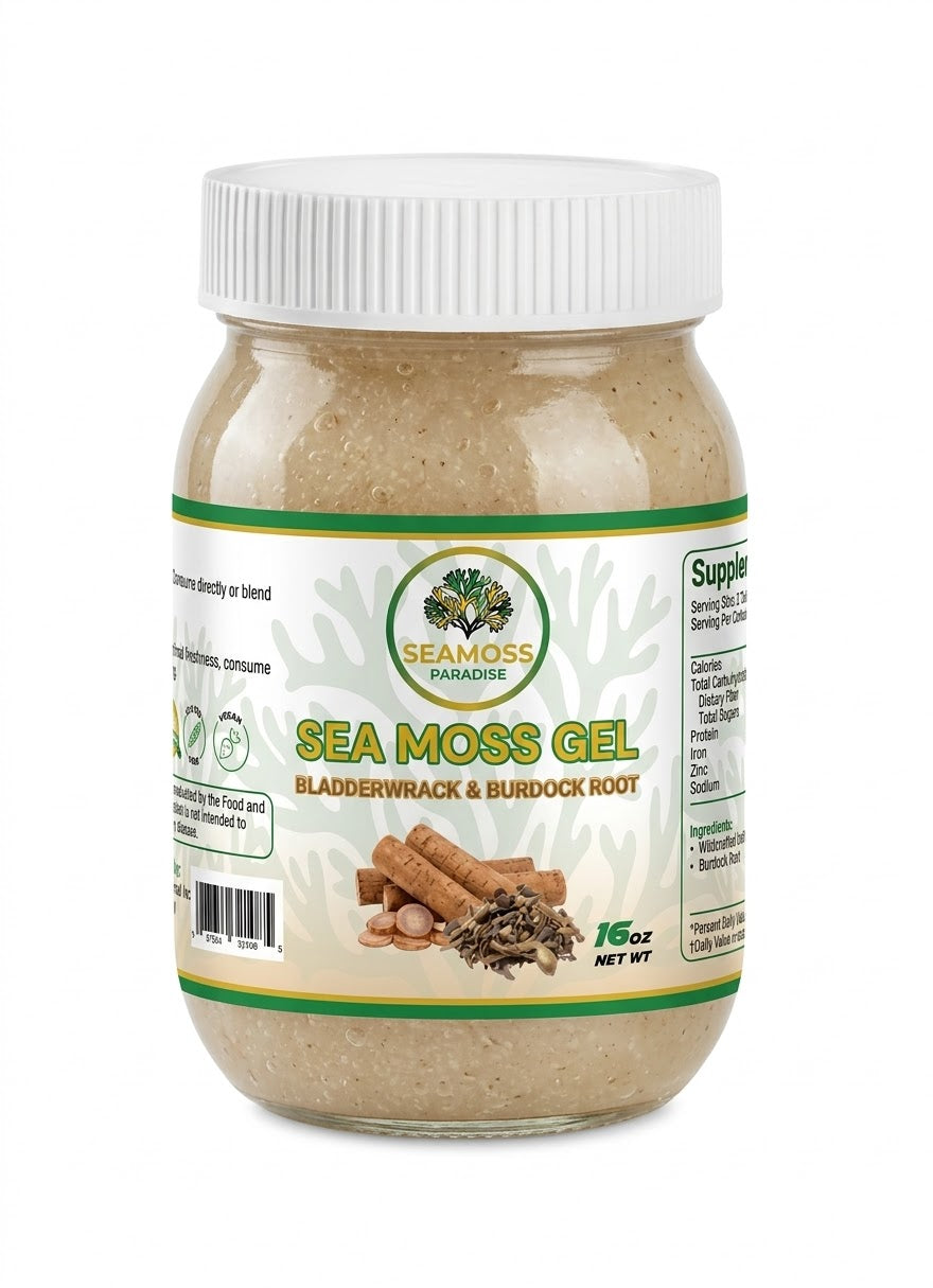 Organic Bladderwrack Burdock Root Seamoss Gel
