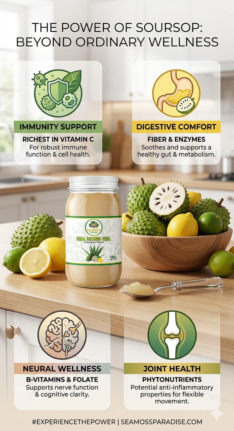 Soursop Fruit Seamoss Gel Tropical Wellness Blend