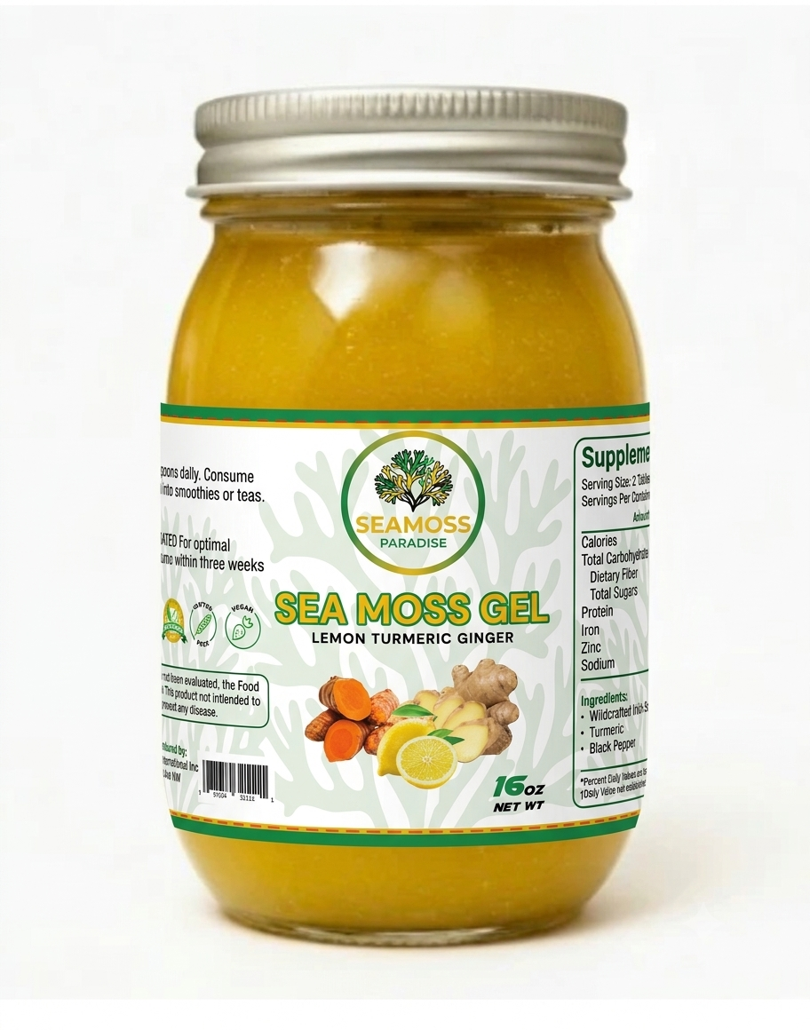 Immunity Booster - Organic Lemon Turmeric Ginger Seamoss Gel