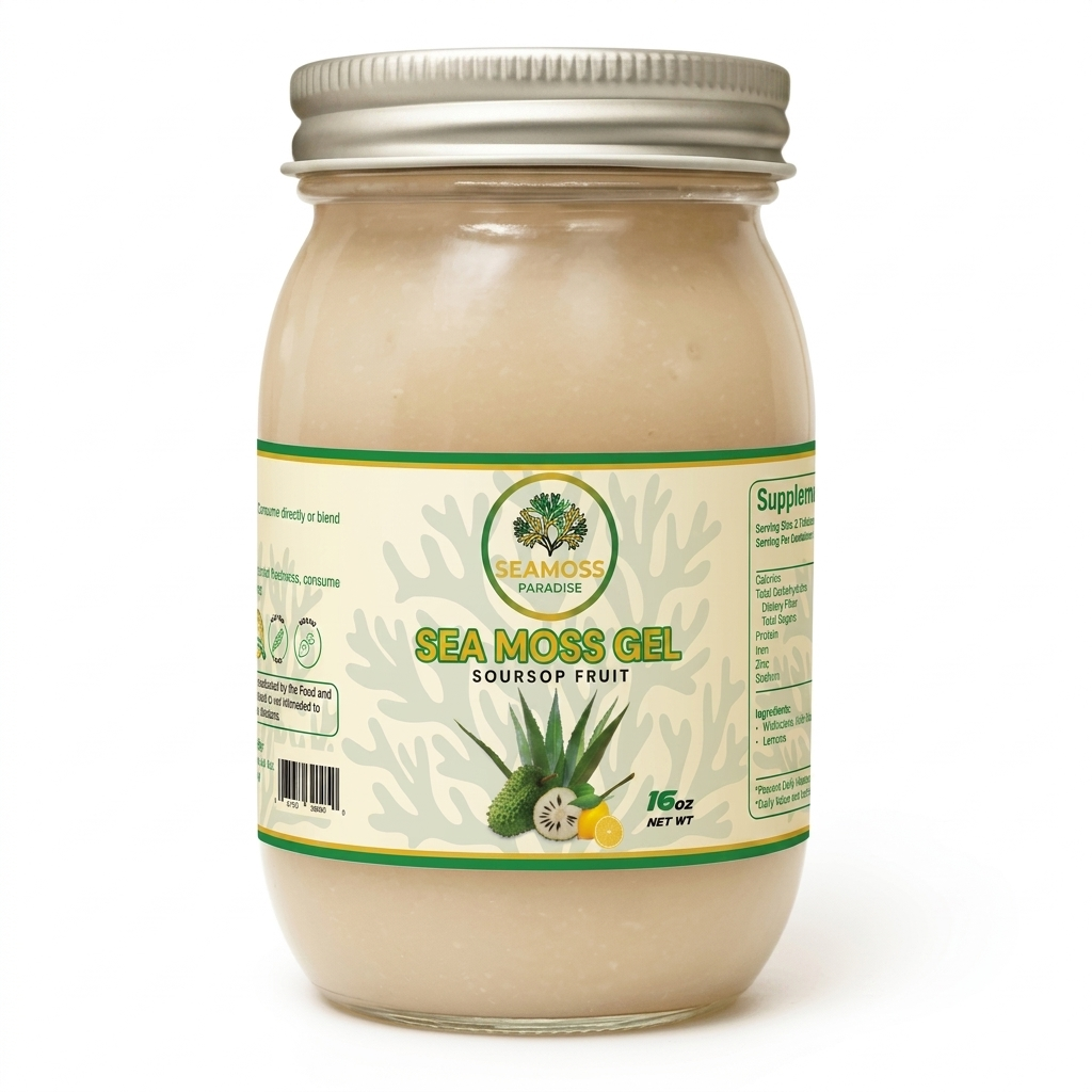 Soursop Fruit Seamoss Gel Tropical Wellness Blend