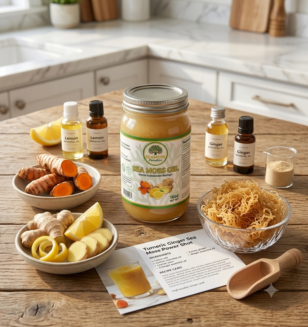 Immunity Booster - Organic Lemon Turmeric Ginger Seamoss Gel
