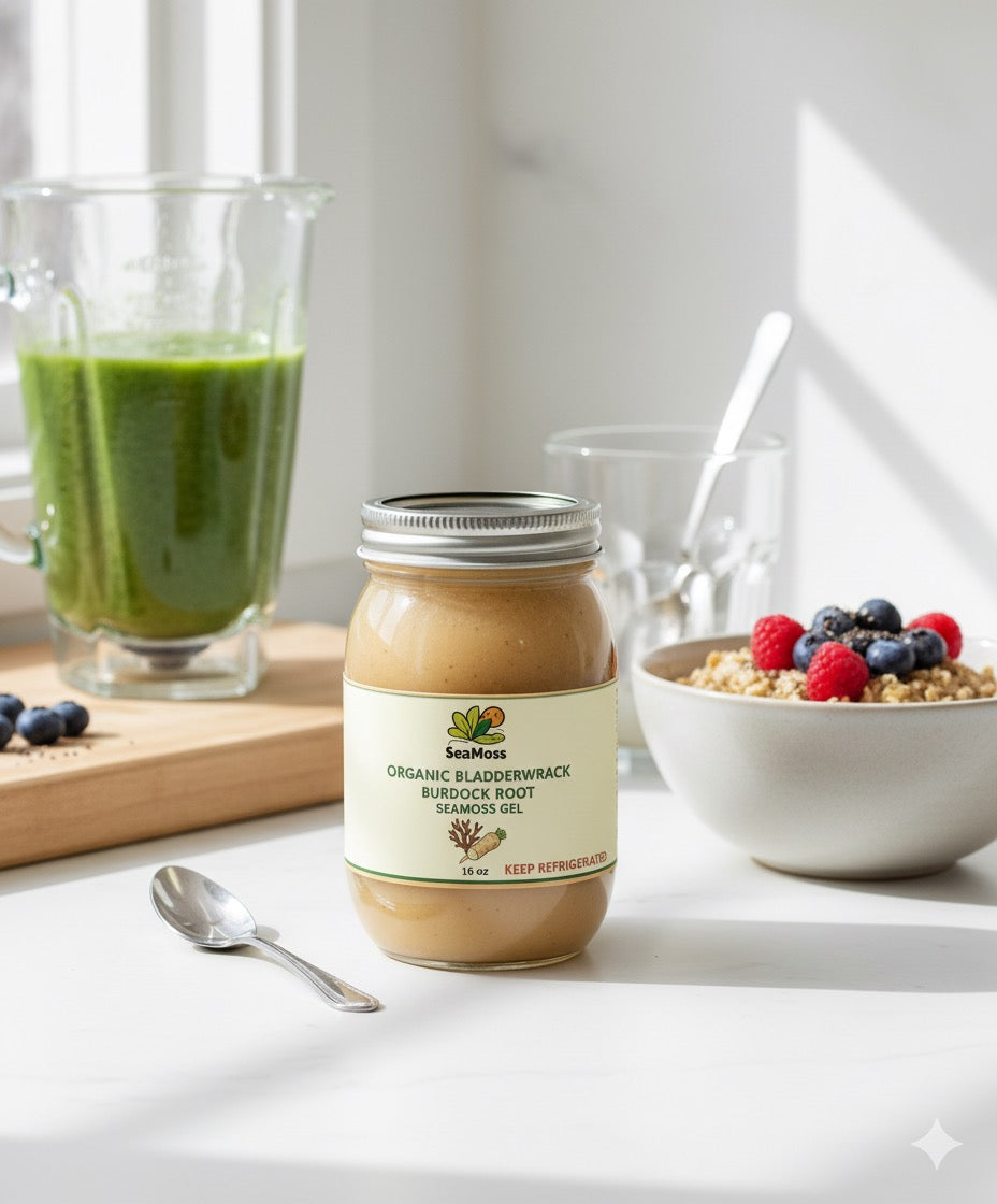 Organic Bladderwrack Burdock Root Seamoss Gel
