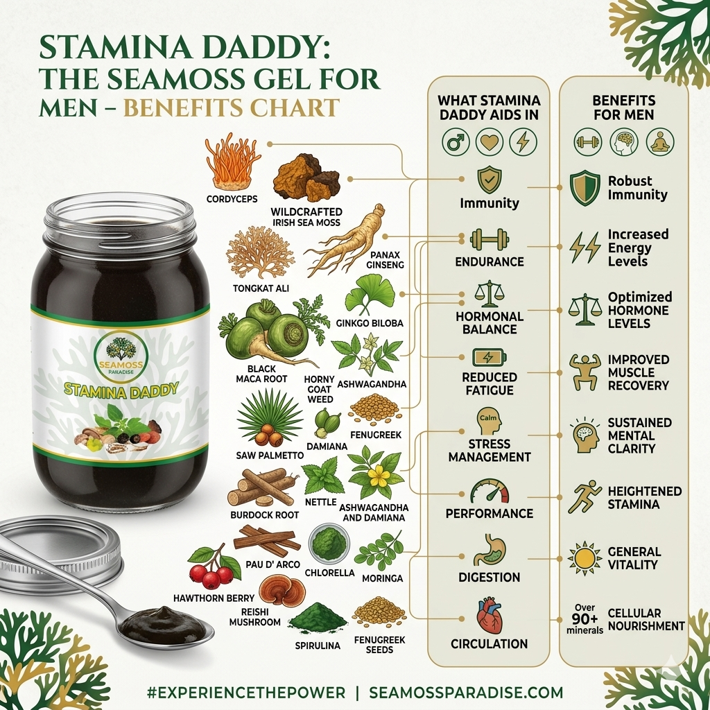 Organic Stamina Daddy Seamoss Gel for Men