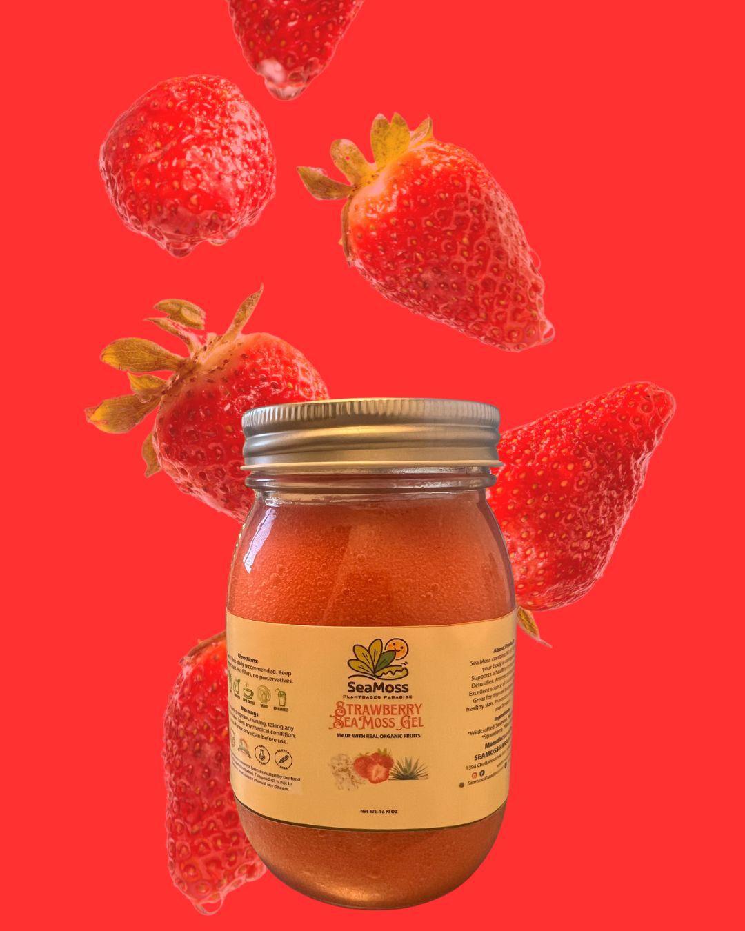 Organic Strawberry Seamoss Gel