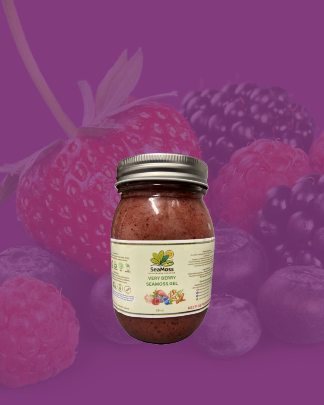 Organic Very Berry Seamoss Gel